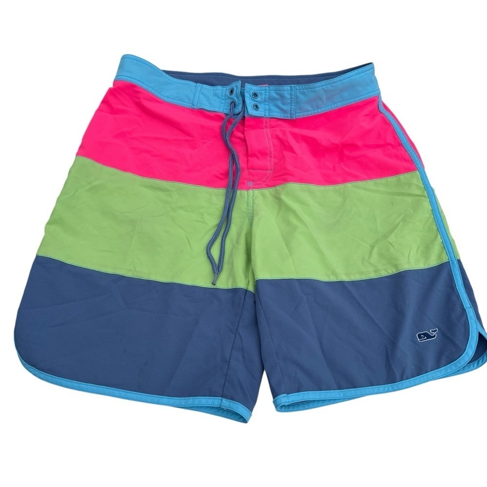 Vineyard Vines Men’s Swim Trunks Size 33 Multicolor Striped Board Shorts